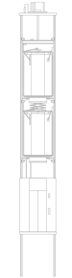 skyrise double deck line drawing