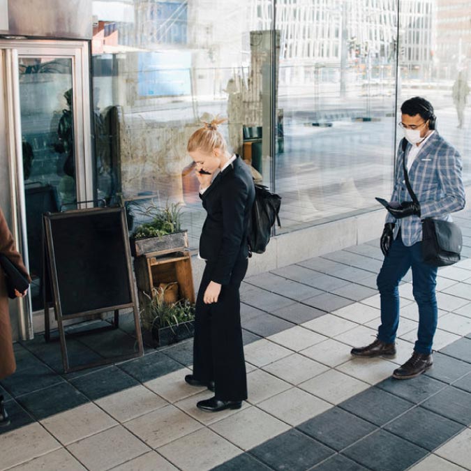 two people using mobile